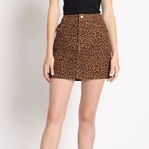 Cheetah print skirt